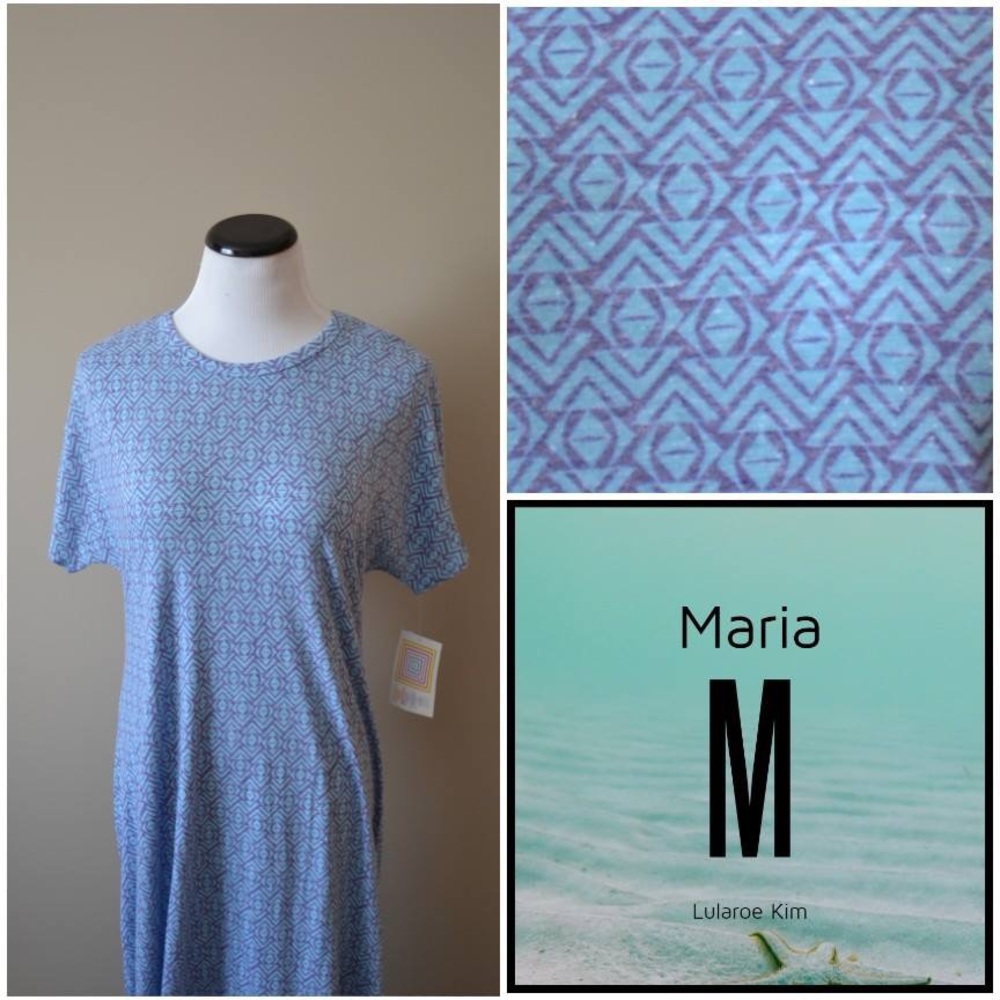 Lularoe Maria Medium NWT Blue and Purple